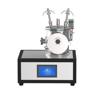 Recubridor de pulverización por magnetrón de doble objetivo de escritorio con sistema de bomba molecular para recubrir oblea de vidrio 