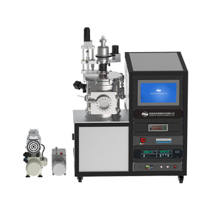 Instrumento de revestimiento por evaporación de alto vacío con fuentes de evaporación múltiples con cuatro fuentes de calentamiento para película semiconductora