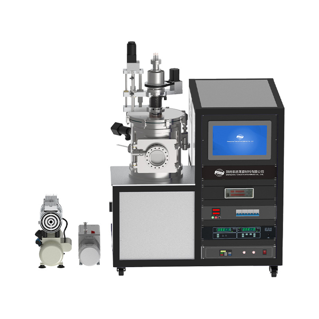 Instrumento de revestimiento por evaporación de alto vacío con fuentes de evaporación múltiples con cuatro fuentes de calentamiento para película semiconductora